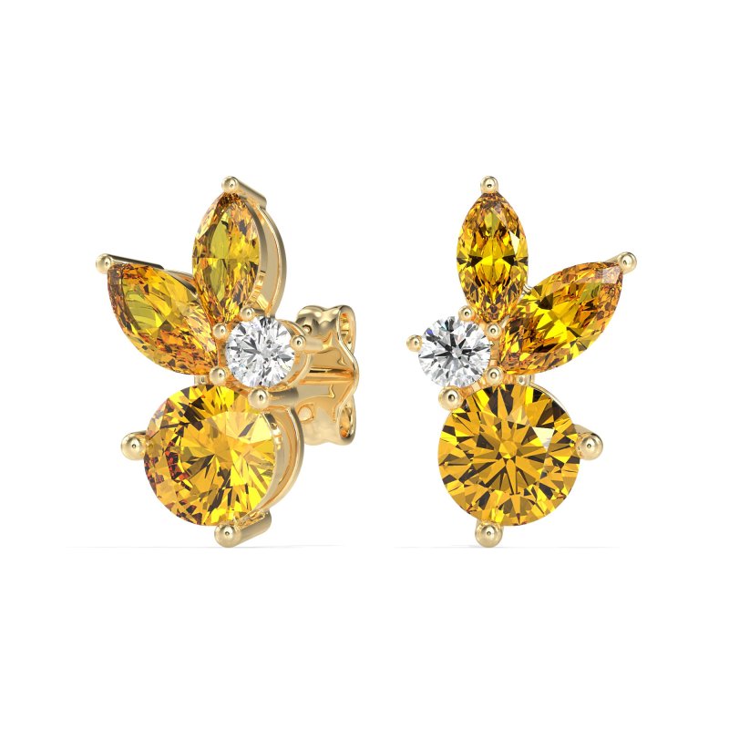 Butterfly Cluster Stud Earrings