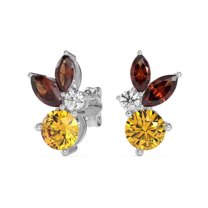 Butterfly Cluster Stud Earrings