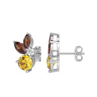 Butterfly Cluster Stud Earrings