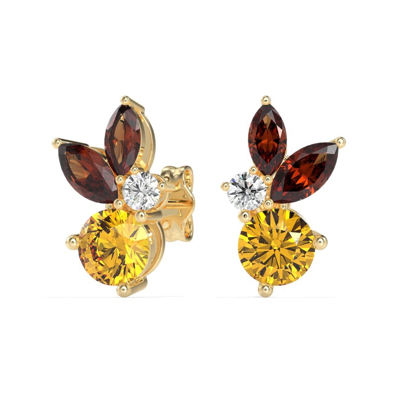 Butterfly Cluster Stud Earrings