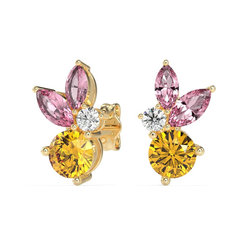 Butterfly Cluster Stud Earrings