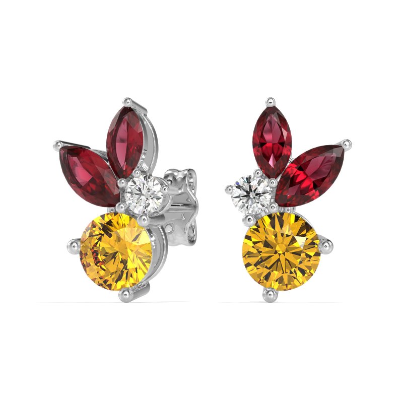 Butterfly Cluster Stud Earrings