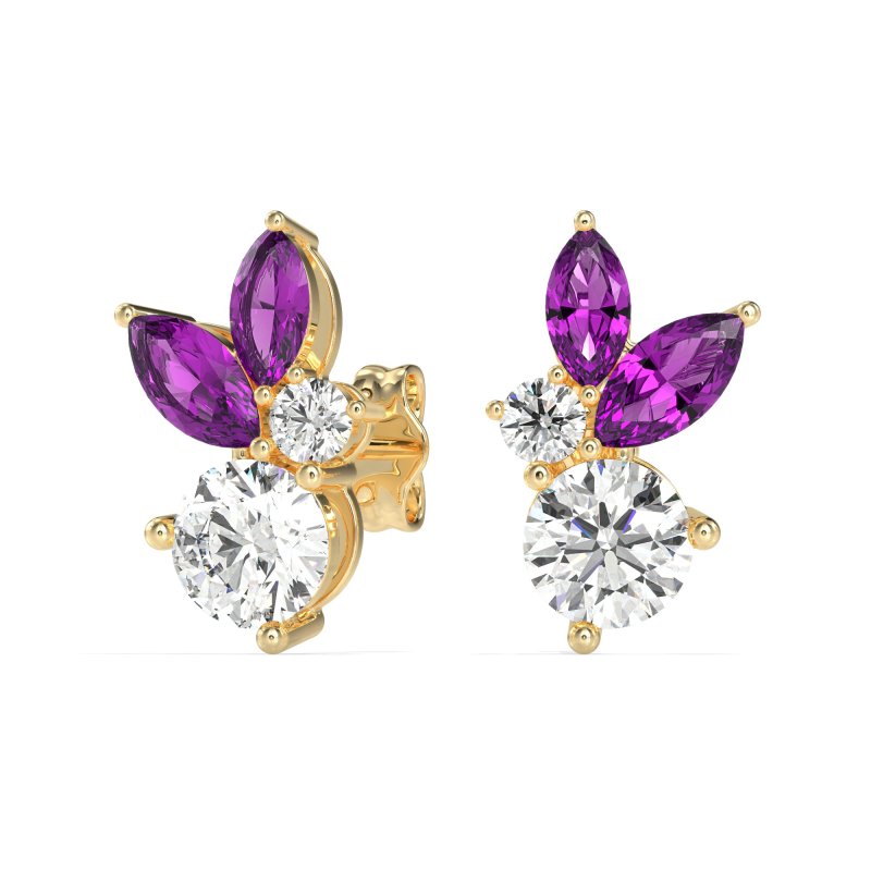 Butterfly Cluster Stud Earrings