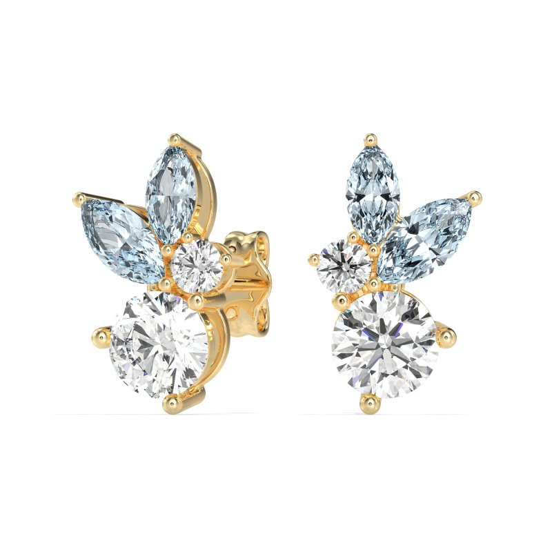 Butterfly Cluster Stud Earrings