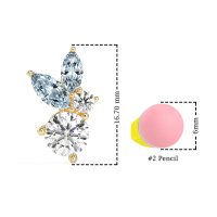 Butterfly Cluster Stud Earrings