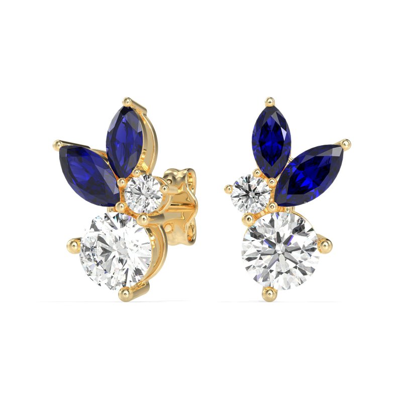 Butterfly Cluster Stud Earrings