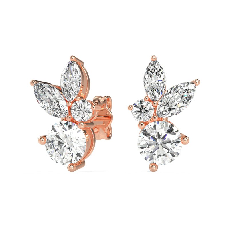 Butterfly Cluster Stud Earrings