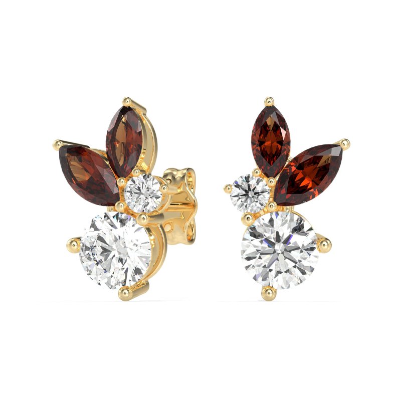 Butterfly Cluster Stud Earrings