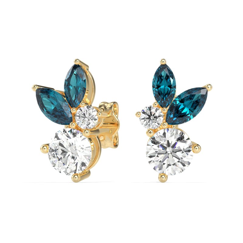 Butterfly Cluster Stud Earrings