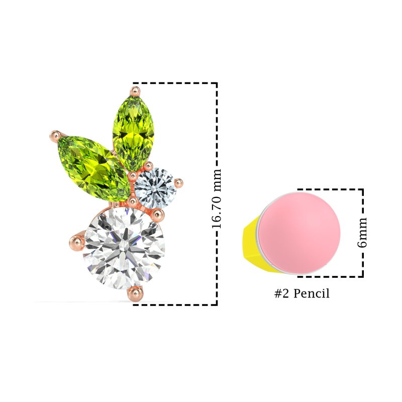 Butterfly Cluster Stud Earrings