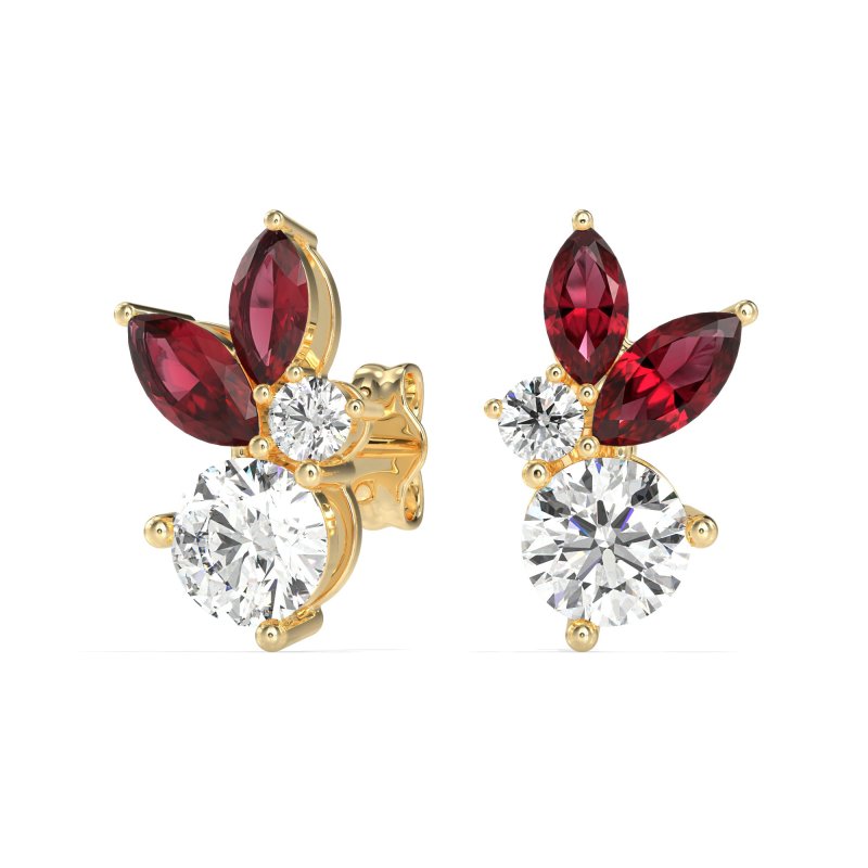 Butterfly Cluster Stud Earrings