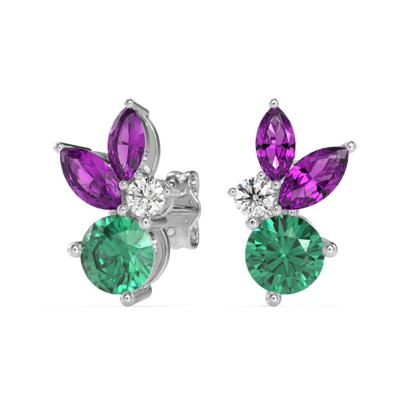 Butterfly Cluster Stud Earrings