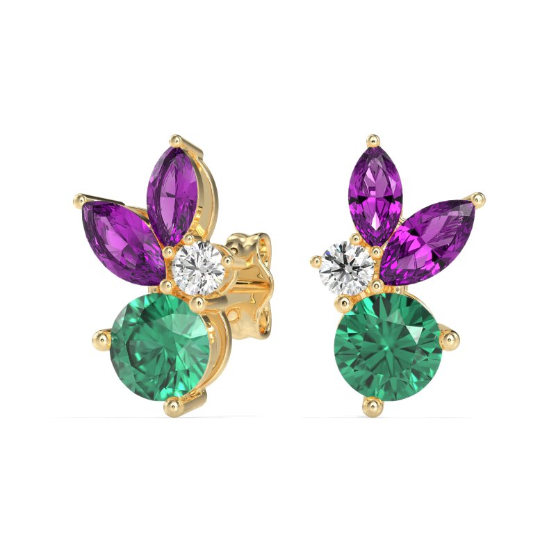 Butterfly Cluster Stud Earrings