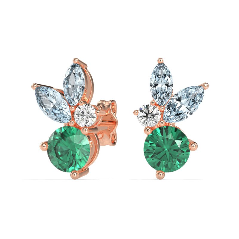 Butterfly Cluster Stud Earrings