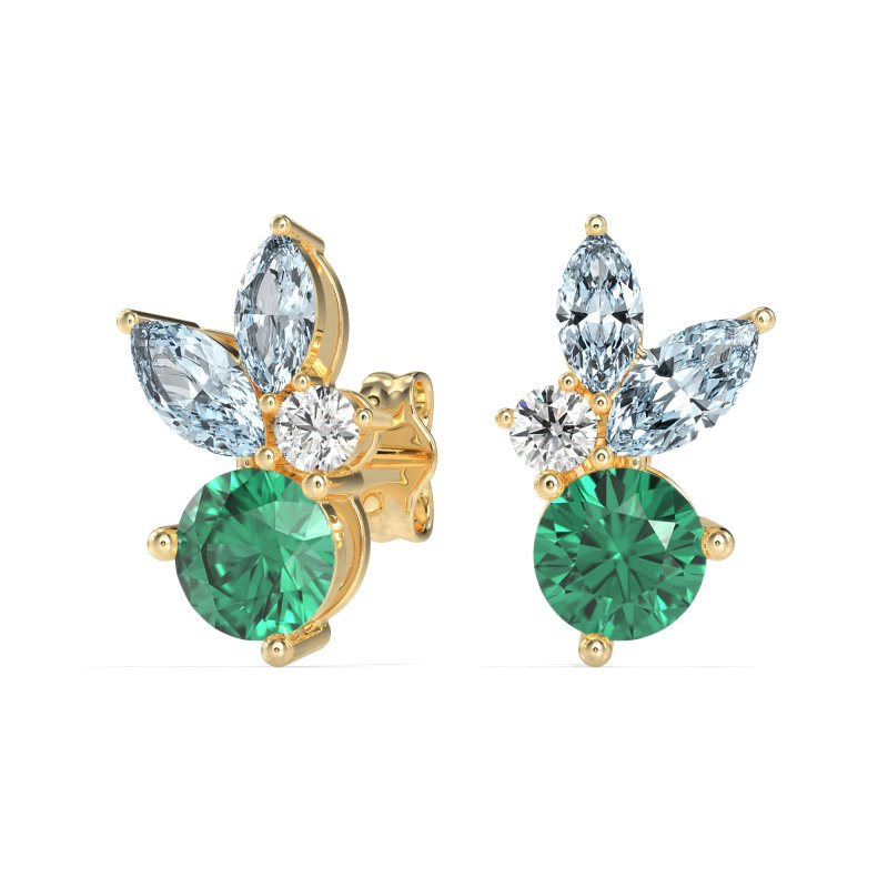 Butterfly Cluster Stud Earrings