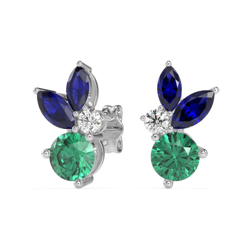 Butterfly Cluster Stud Earrings