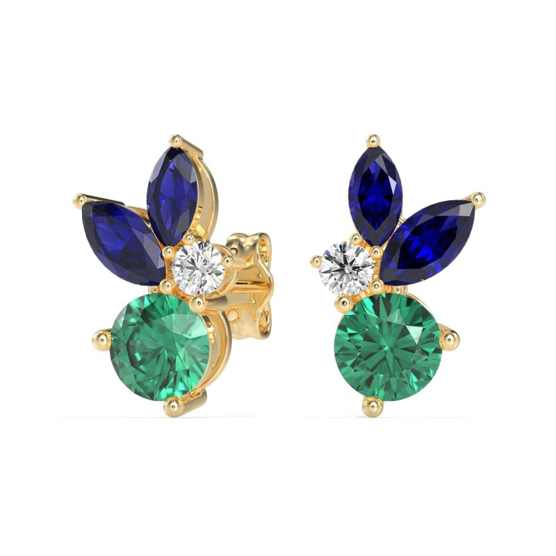 Butterfly Cluster Stud Earrings