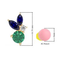 Butterfly Cluster Stud Earrings