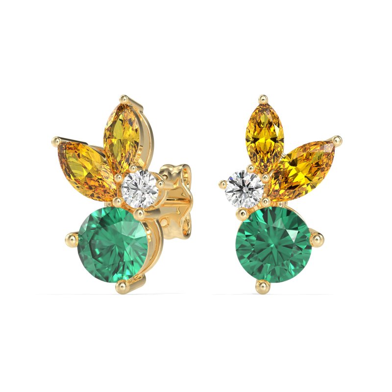 Butterfly Cluster Stud Earrings