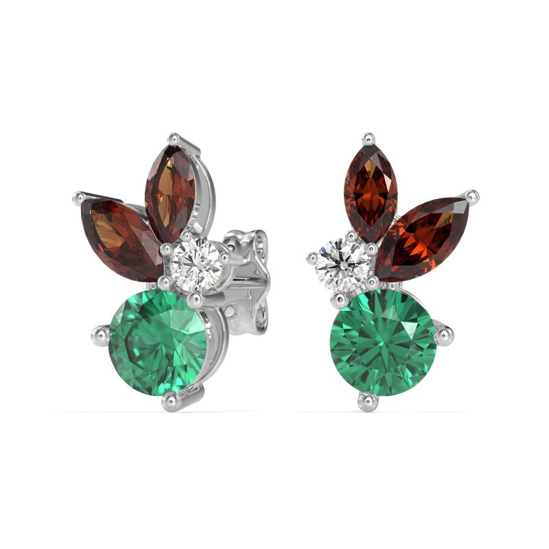 Butterfly Cluster Stud Earrings