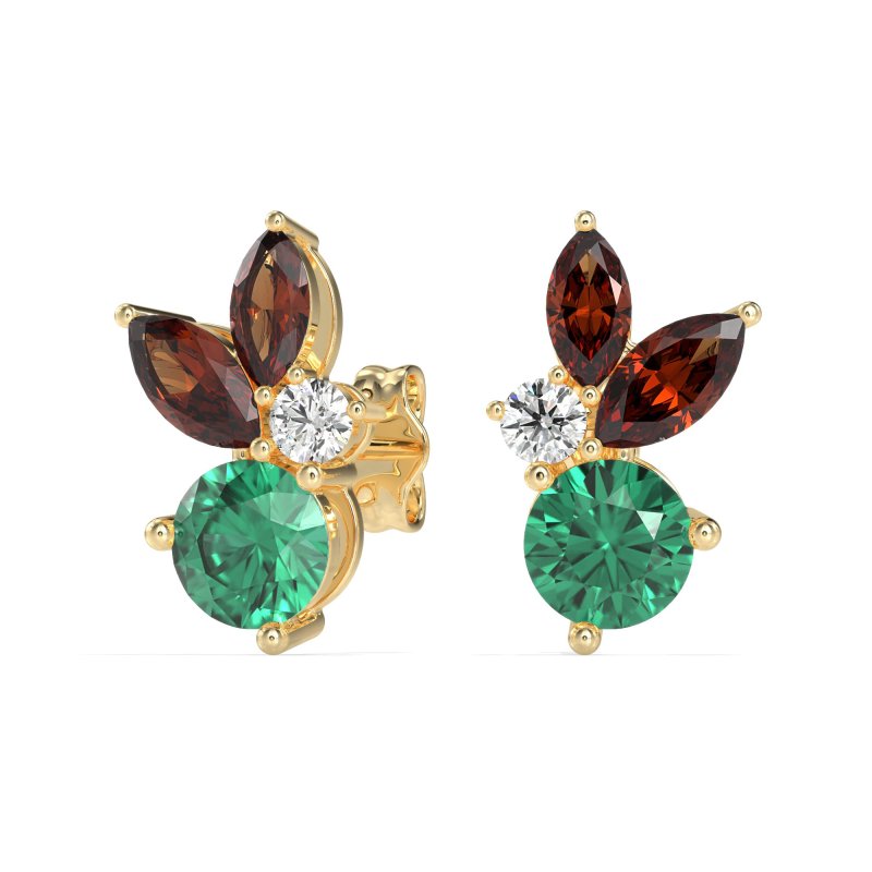 Butterfly Cluster Stud Earrings