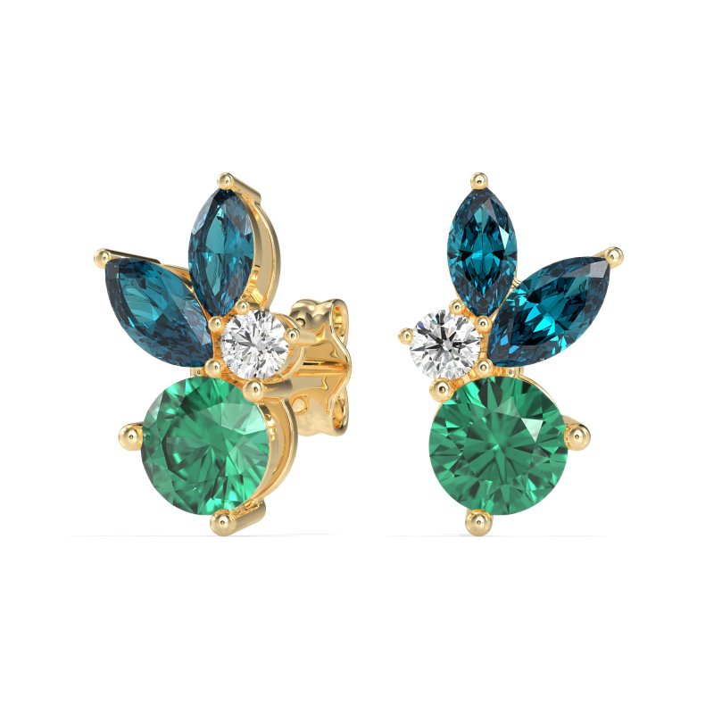 Butterfly Cluster Stud Earrings