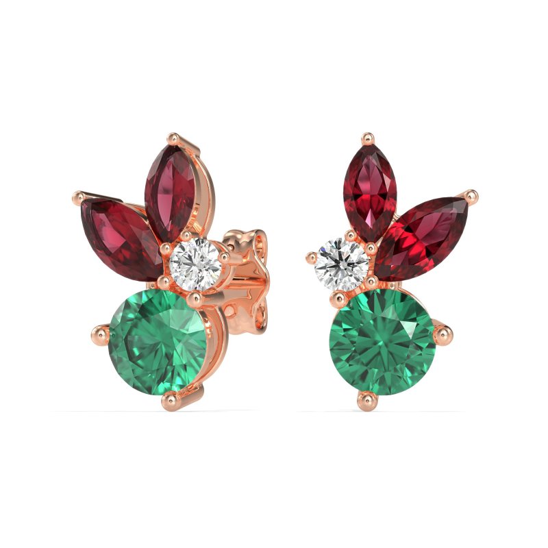 Butterfly Cluster Stud Earrings