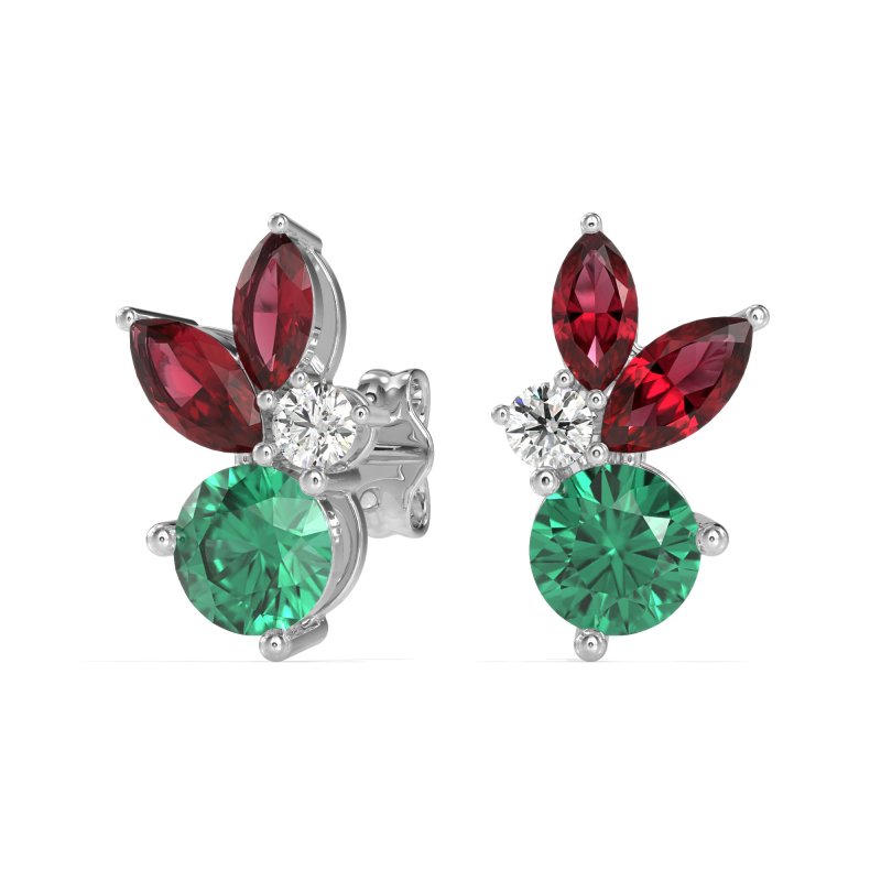 Butterfly Cluster Stud Earrings