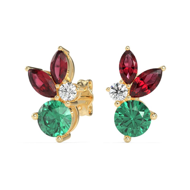 Butterfly Cluster Stud Earrings