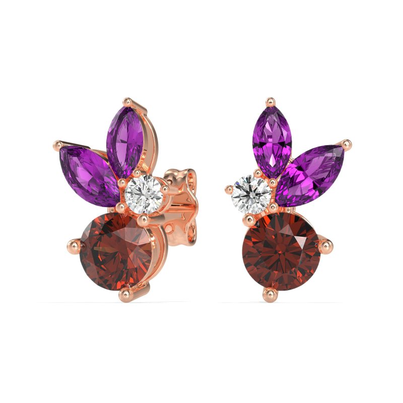 Butterfly Cluster Stud Earrings