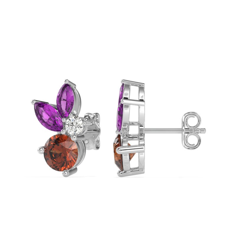 Butterfly Cluster Stud Earrings