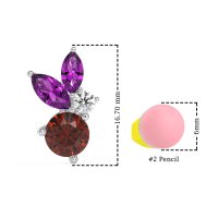 Butterfly Cluster Stud Earrings