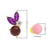 Butterfly Cluster Stud Earrings