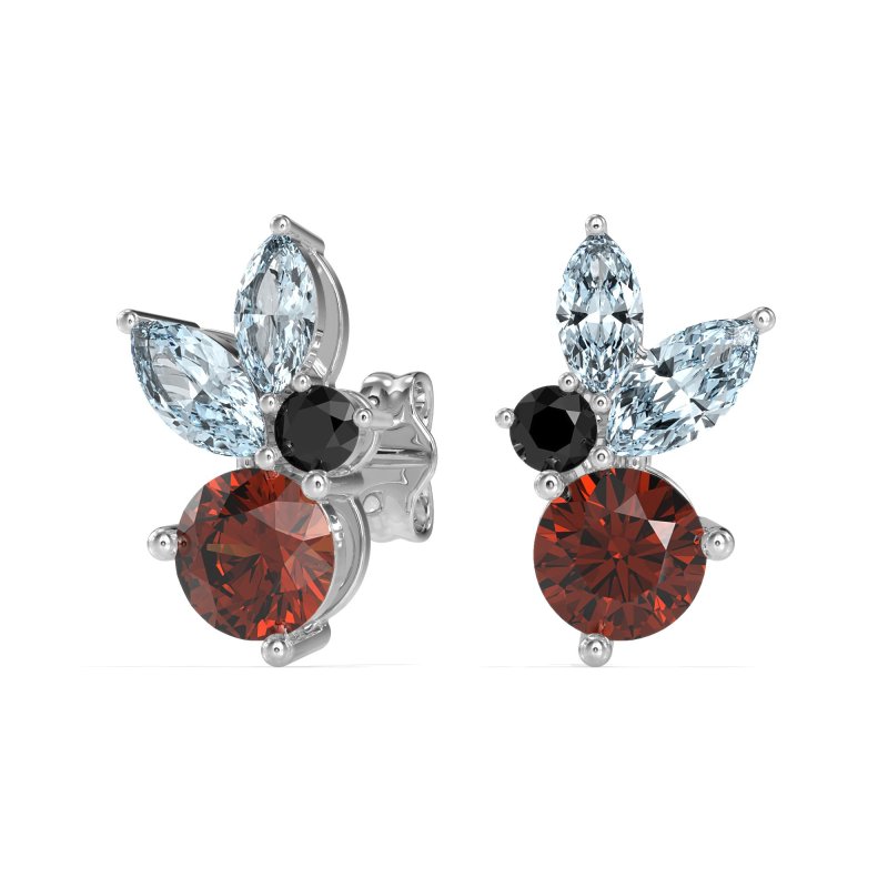 Butterfly Cluster Stud Earrings