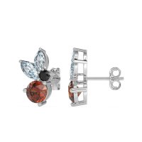 Butterfly Cluster Stud Earrings