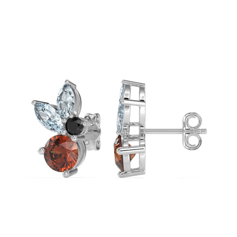 Butterfly Cluster Stud Earrings