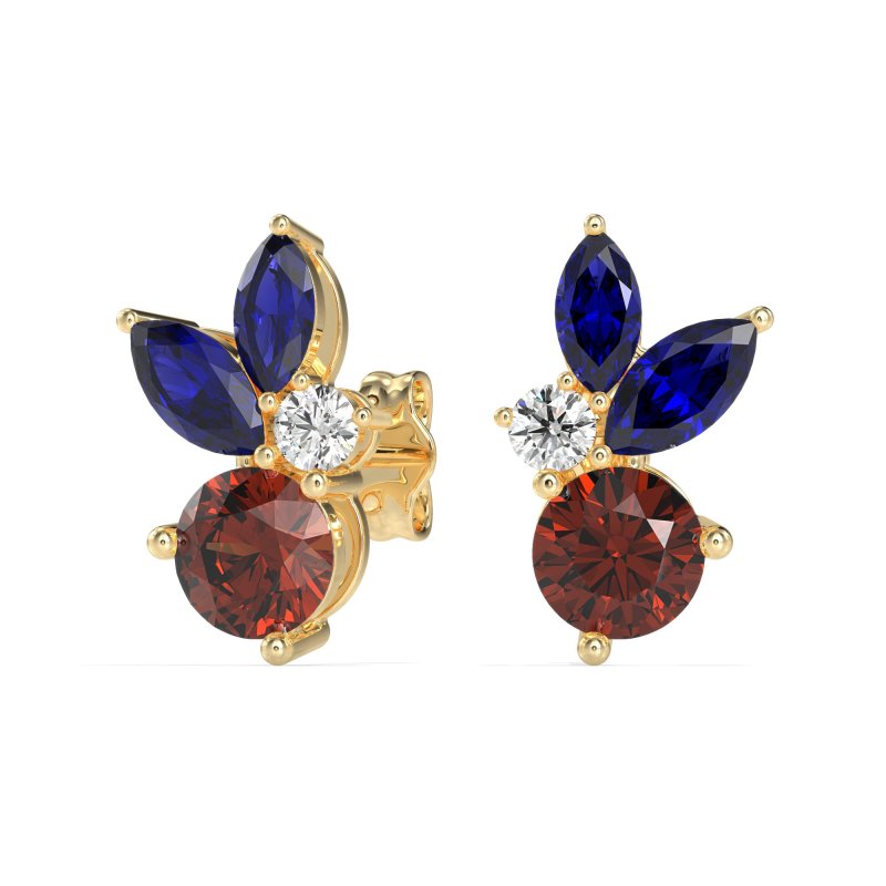 Butterfly Cluster Stud Earrings