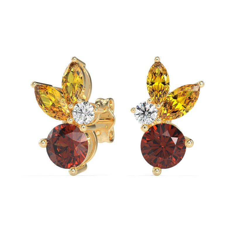 Butterfly Cluster Stud Earrings
