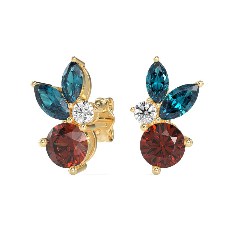 Butterfly Cluster Stud Earrings