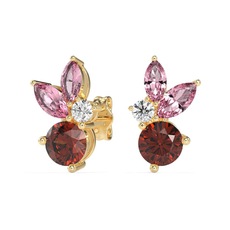 Butterfly Cluster Stud Earrings