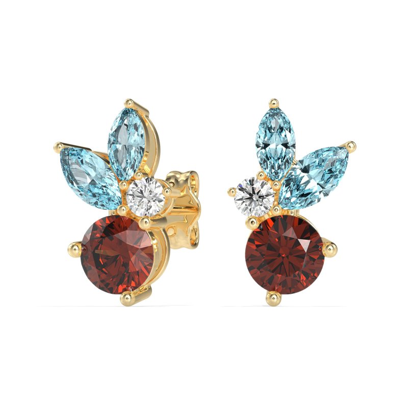 Butterfly Cluster Stud Earrings