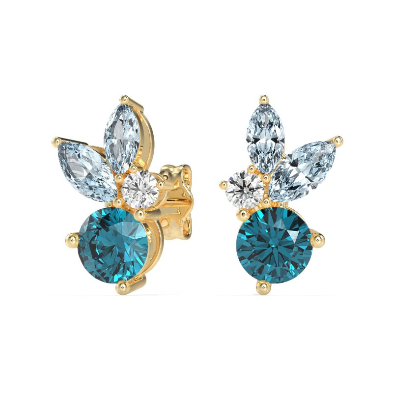 Butterfly Cluster Stud Earrings