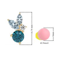 Butterfly Cluster Stud Earrings