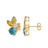 Butterfly Cluster Stud Earrings