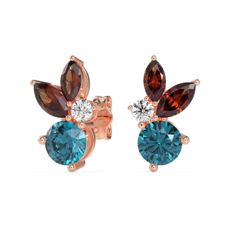 Butterfly Cluster Stud Earrings