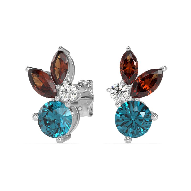 Butterfly Cluster Stud Earrings