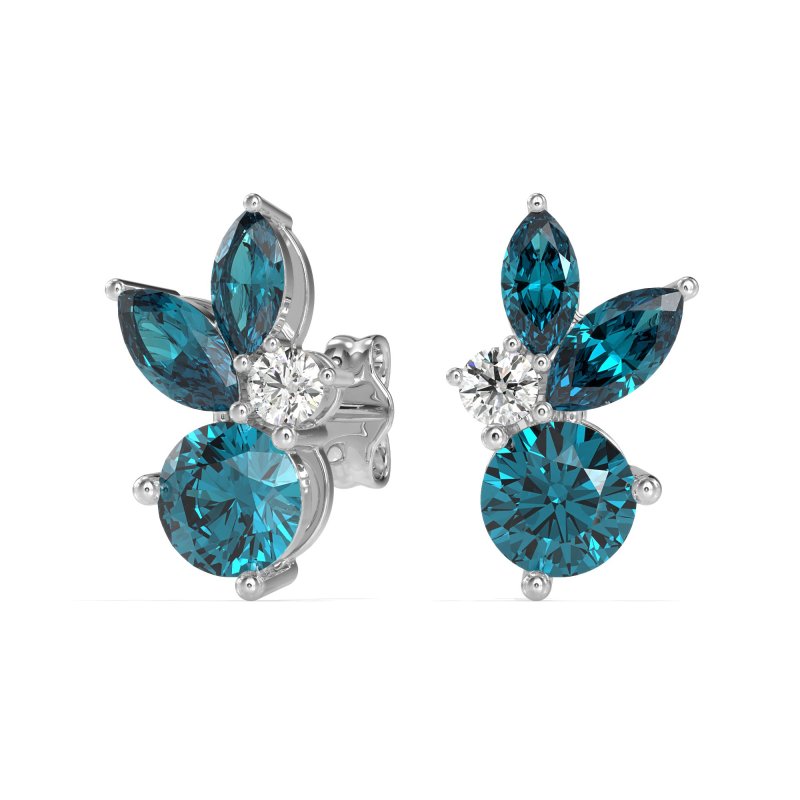Butterfly Cluster Stud Earrings