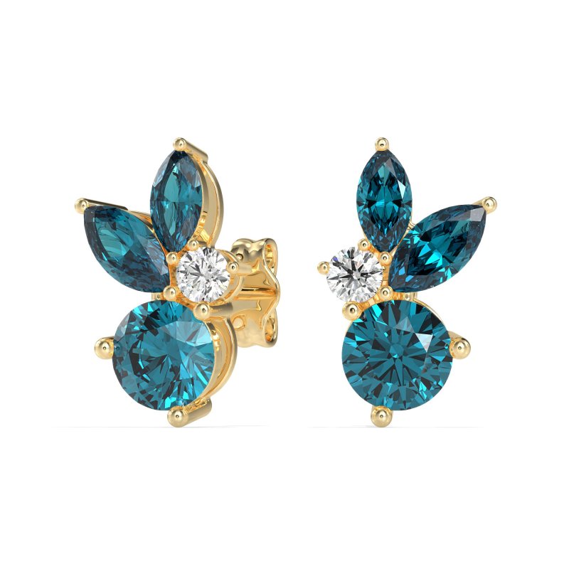 Butterfly Cluster Stud Earrings