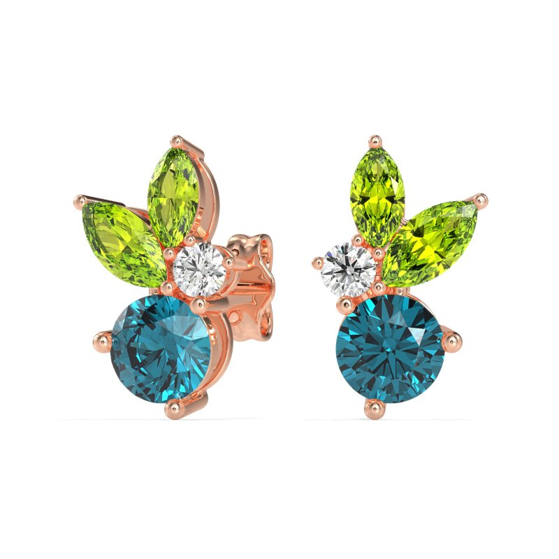 Butterfly Cluster Stud Earrings
