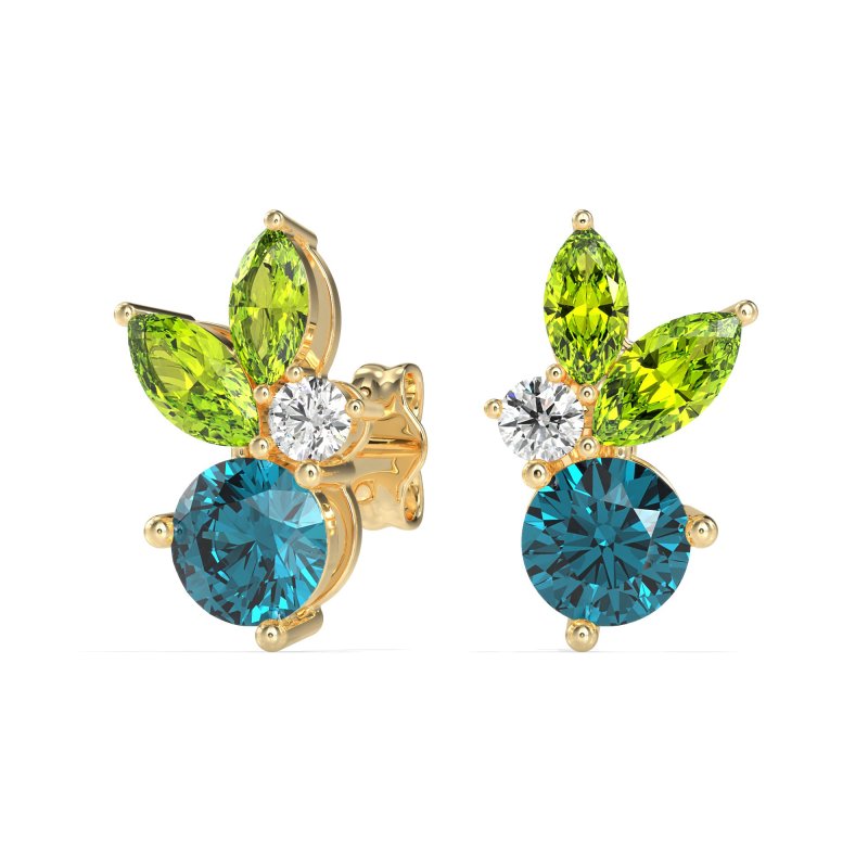 Butterfly Cluster Stud Earrings